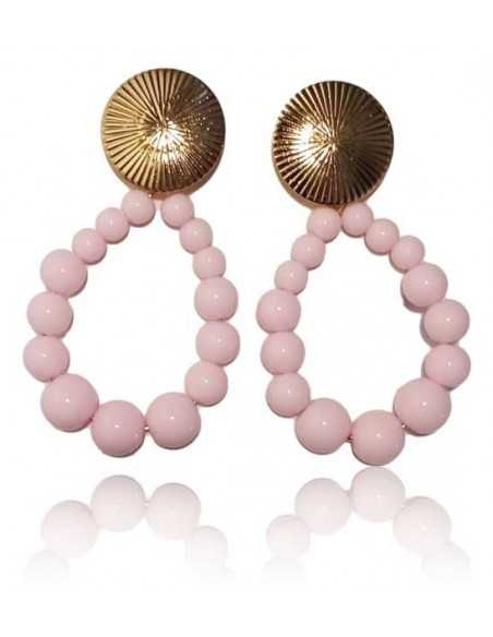 Boucles d'oreilles gouttes perles couleur fantaisie