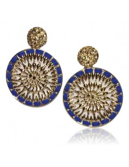 12 paires de boucles d'oreilles rondes tissées fantaisie