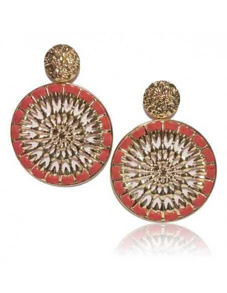 12 paires de boucles d'oreilles rondes tissées fantaisie
