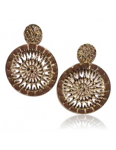 12 paires de boucles d'oreilles rondes tissées fantaisie