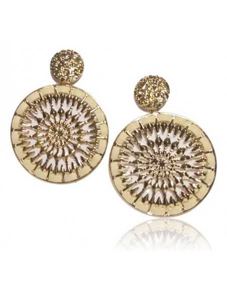 12 paires de boucles d'oreilles rondes tissées fantaisie