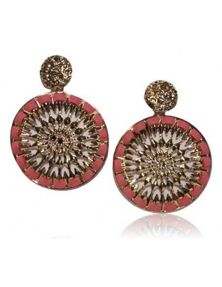 12 paires de boucles d'oreilles rondes tissées fantaisie