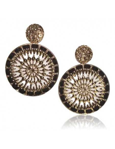 12 paires de boucles d'oreilles rondes tissées fantaisie