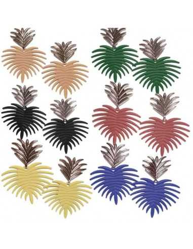 12 paires de boucles d'oreilles ananas graphique fantaisie