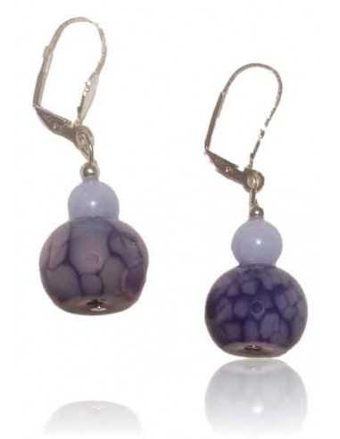 B.O pierre agate violet fantaisie