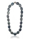 Collier aigue-marine pierres ovales