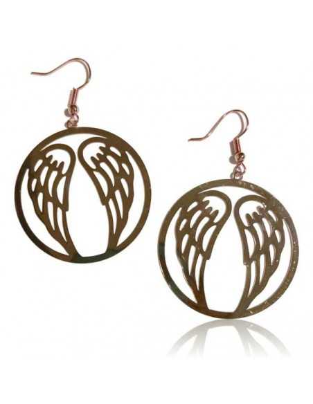 B.O rondes pendantes motif ailes d'ange