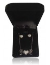 Parure en coffret collier pendentif coeur et anges