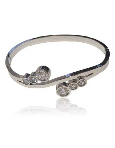 Bracelet acier dégradé de zirconiums