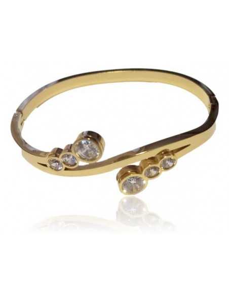 Bracelet acier dégradé de zirconiums