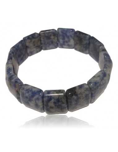 Bracelet sodalite manchette pierres rectangles