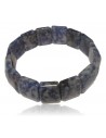 Bracelet sodalite manchette pierres rectangles