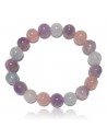 Bracelet morganite colorée boules 10 mm