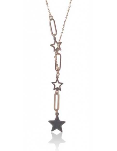 Collier acier pendentif chaine étoile