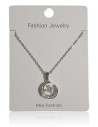 Collier acier inoxydable pendentif lune et étoile