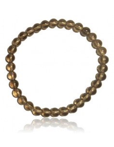 Bracelet quartz fumé pierres boules 6 mm