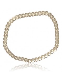 Bracelet cristal de roche pierres boules 4 mm