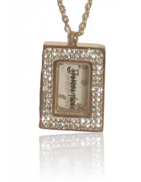 Collier acier inoxydable pendentif boîte inscription Forever