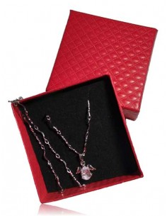 Collier pendentif ange incrusté d'un zircon avec écrin