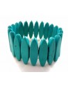 Bracelet turquoise reconstituée pierres ovales allongées