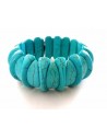 Bracelet turquoise reconstituée pierres géométriques