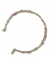 Bracelet acier double chaine et perles