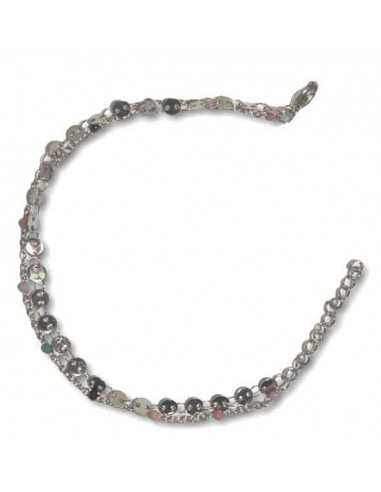 Bracelet acier multirangs perles colorées