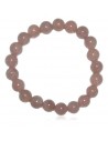 Bracelet quartz rose lavande pierres boules 8 mm
