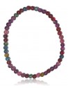 Bracelet tourmaline multicolore pierres boules 4 mm