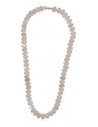 Collier quartz rose pierres semi rondes