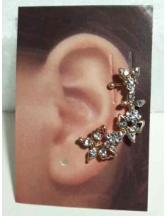 Bijou d'oreilles papillons sertis de strass