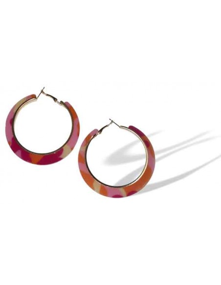 12 paires de B.O créoles motifs camouflage couleur
