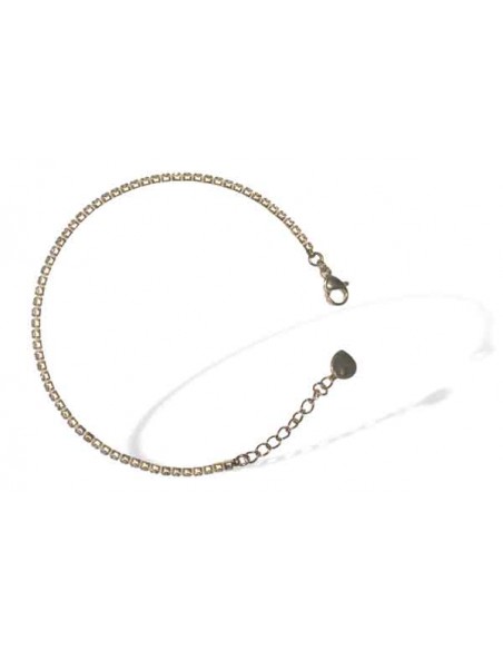 Bracelet fin acier incrusté de strass