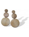 Boucles d'oreilles en bois fantaisie pendantes