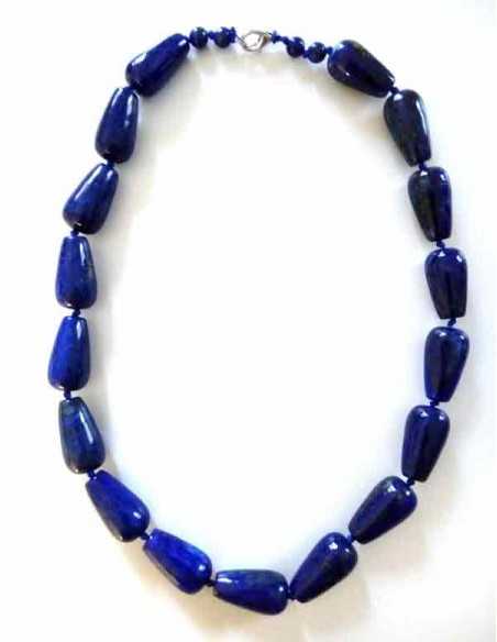 Collier lapis-lazuli pierres coniques