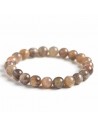 Bracelet agate grise d'Inde pierres boules 8 mm