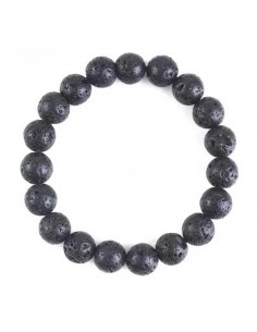 Bracelet pierre de lave boules 10 mm