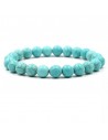 Bracelet turquoise véritable pierres boules 8 mm