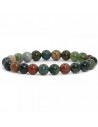 Bracelet agate indienne pierres boules 8 mm