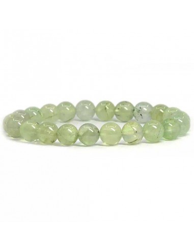 Bracelet prehnite pierres boules 8 mm