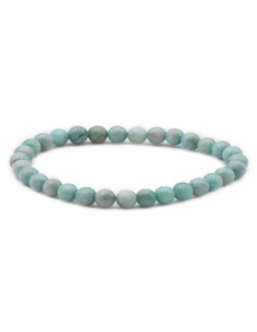 Bracelet amazonite pierres boules 6 mm