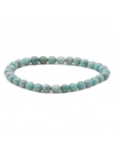 Bracelet amazonite pierres boules 6 mm