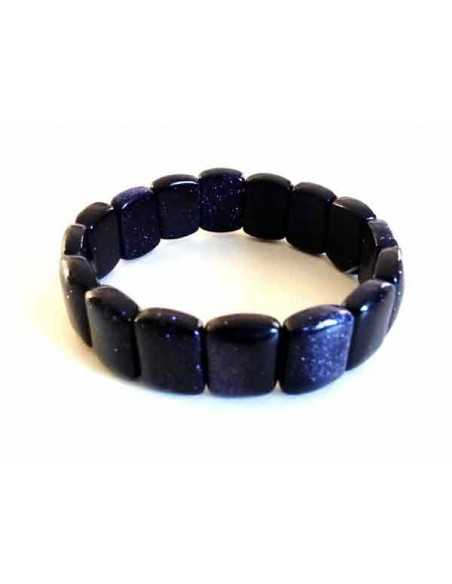 Bracelet pierre du soleil noire rectangle