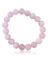 Bracelet quartz rose pierres boules 10 mm