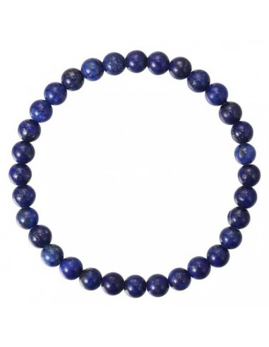 Bracelet lapis lazulli pierres boules 6 mm