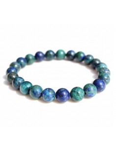 Bracelet chrysocolle pierres boules 8 mm