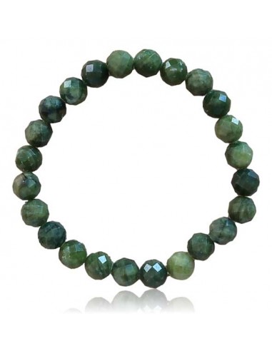 Bracelet jade du Canada pierres facettées 6 mm
