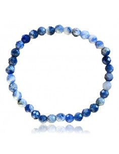 Bracelet sodalite pierres facettées 6 mm