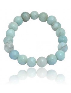 Bracelet amazonite pierres boules 10 mm