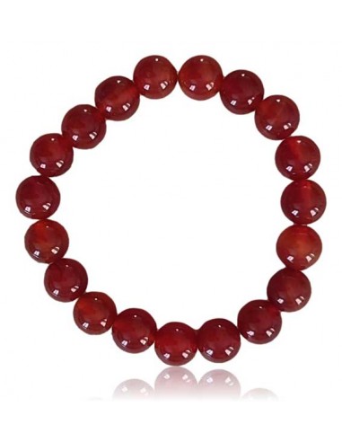 Bracelet cornaline boules 10 mm